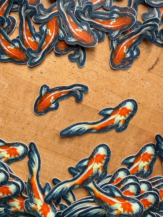 Koi Fish Pair Stickers | Set of 2